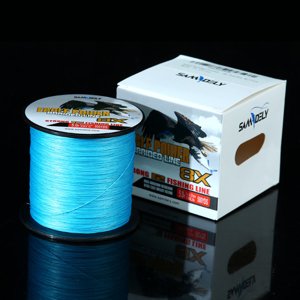 Pe Luya Line 8 Flätad fiskelina med starka hästar 8-part Sky Blue -1000 yards (914m) 6.0 # -60lb