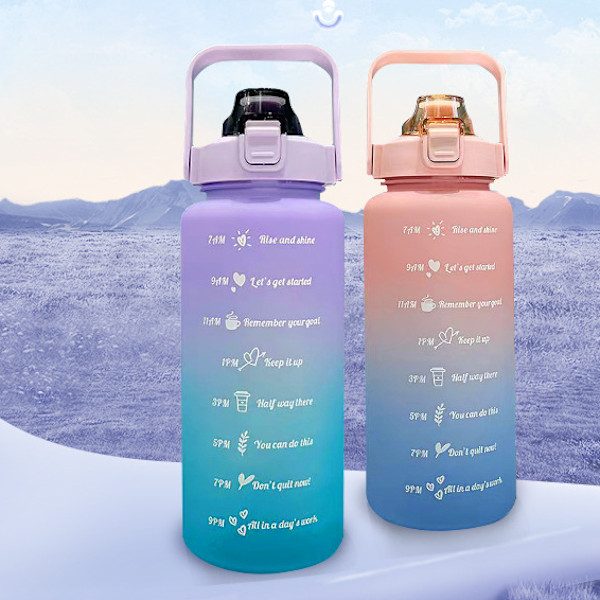 1900 ml lutning med stor kapacitet portabel sportvattenkokare för utomhusbruk Orange Blue Gradient 1900ml