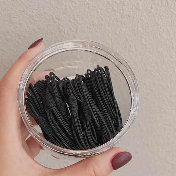 20 stycken hårcirkel med hög stretch 20条黑色（20条）