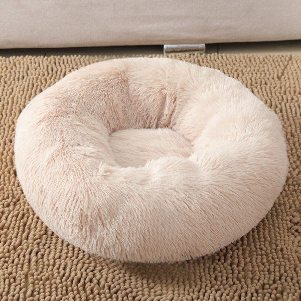 Pyöreä plushi lemmikkipesä Apricot color Outer diameter 60cm
