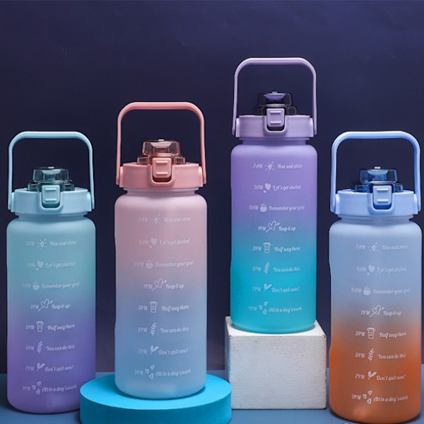 1900 ml lutning med stor kapacitet portabel sportvattenkokare för utomhusbruk Orange Blue Gradient 1900ml