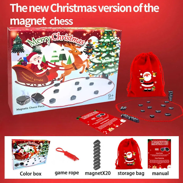 Magneettinen Shakkilauta Lasten Vapaa-ajan Peli Interaktiivinen Lautapeli Looginen Ajattelu Magneetti Taistelu Shakkilauta Puzzle Leikki (Sponge style) 30