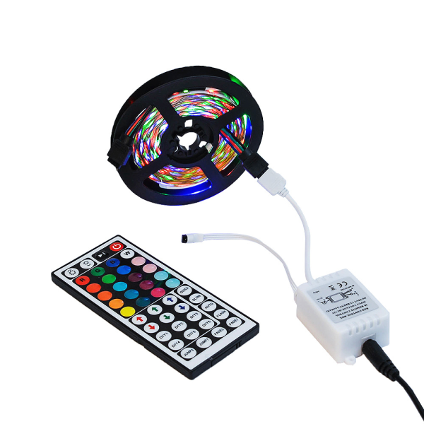 LED Strip Lågspänning flexibelt mjukt ljusbälte non-waterproof 1m lamp with+44 key