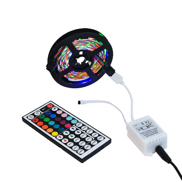 LED Strip Lågspänning flexibelt mjukt ljusbälte non-waterproof 3m lamp with+44 key