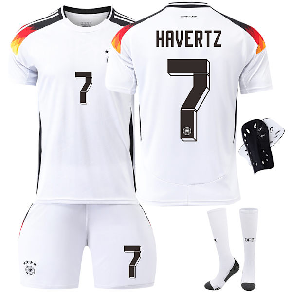 Tyskland hemmaställ 2024 13 Muller EM-tröja 7 Havertz 8 Kroos fotbollströja barn- och herrset Size 7 L code