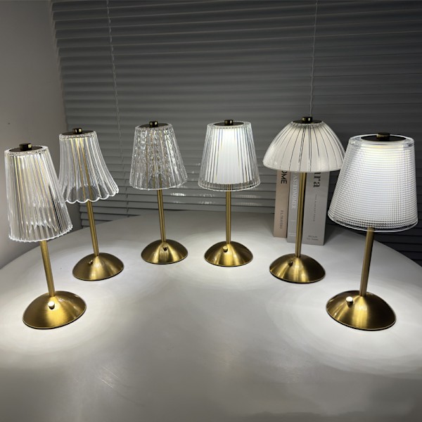 LED skrivbordslampa, enkel retro kaffebar-atmosfärslampa, bordslampa, touch USB-laddningsbar skrivbordslampa