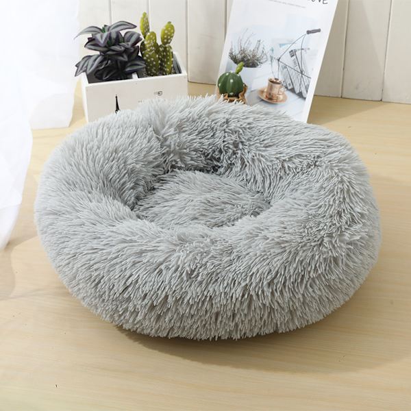 Pyöreä plushi lemmikkipesä Light gray Outer diameter 100cm