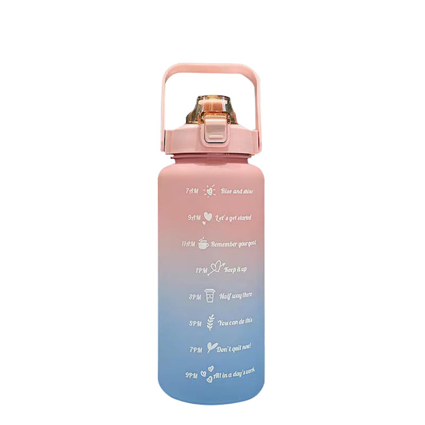 1900 ml lutning med stor kapacitet portabel sportvattenkokare för utomhusbruk Blue Pink Gradient 1900ml