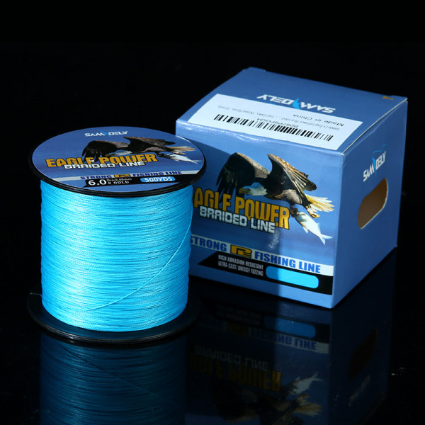 Pe Luya Line 8 punottu kalastussiima vahvoilla hevosilla 4-part Sky Blue -300 yards (274m) 1.5 # -20lb