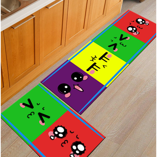 Köksmattor, sängmattor för sovrum kan maskintvättas. emoticon 40 * 60+40 * 120cm two packs