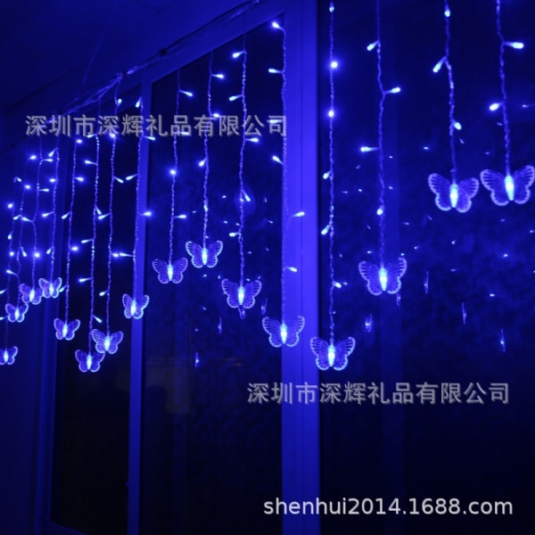 LED-lampa hängande bröllopsrum dekorativa lampor Butterfly Light blue