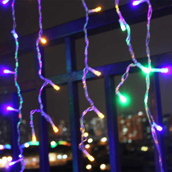LED-lamppu 3,5 m aaltoileva jäätankolamppu String Star -verholamppu 蓝色