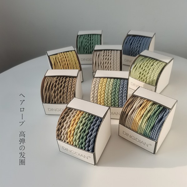20 stycken hårcirkel med hög stretch 20条混色（20条）