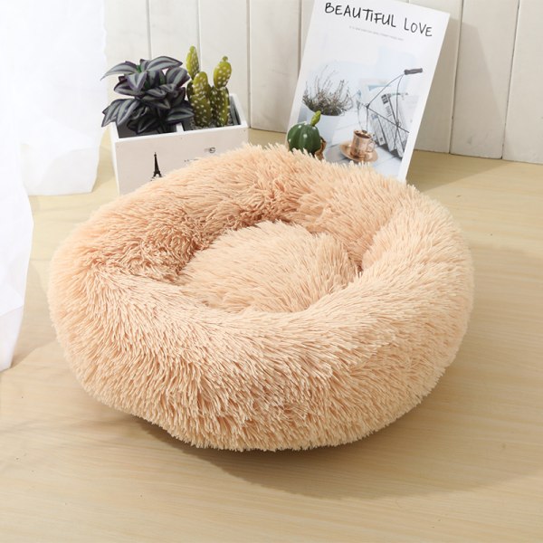 Pyöreä plushi lemmikkipesä Champagne color Outer diameter 120cm