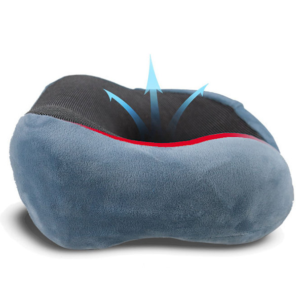 U-formad rör i bomullshals med långsam rebound-minne Spandex Super Soft - Peacock Blue 28 * 24 * 14