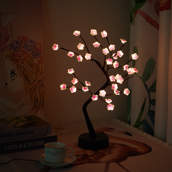 LED-tuikkulampun puu, tähtikuvioinen koristelamppu warm light 36 lamp - pearl tree lamp battery+usb dual-purpose model