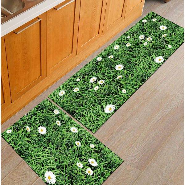 Köksmattor, sängmattor för sovrum kan maskintvättas. kitchen grass 40 * 60+40 * 120cm two packs