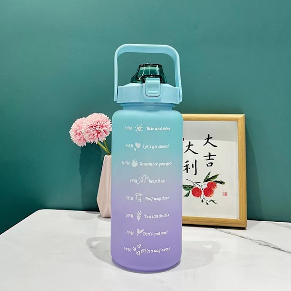 1900 ml lutning med stor kapacitet portabel sportvattenkokare för utomhusbruk Purple green gradient 1900ml