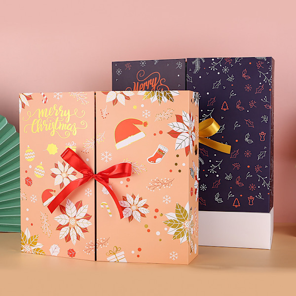 Julafton Present Blindbox 2024 Nytt Litet Presentförpackning Nedräkningskalender Förpackningslåda Tom Låda Golden