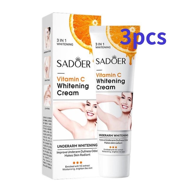 1-5 st Sadoer 50g Vitamin C Whitening Cream Underarm Knä Whitening Moisturizing Brightening Body Lotion 3pcs
