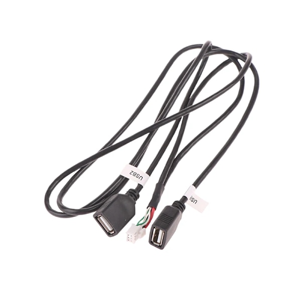 Bil Multimedia Afspiller Ledningsnet Stik 6 Pin Dobbelt USB Interface Kabel Adapter til Android Radio Navigation