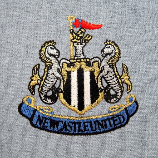 Newcastle United Herr Polotröja Crest OFFICIELL Fotbollspresent Grey 3XL