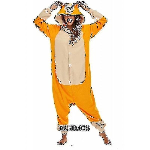 Djur Vuxna Seriefigur Hund Onesies Pyjamas Halloween Kostymer Hoppkompatibel Julgåva Bingo XL