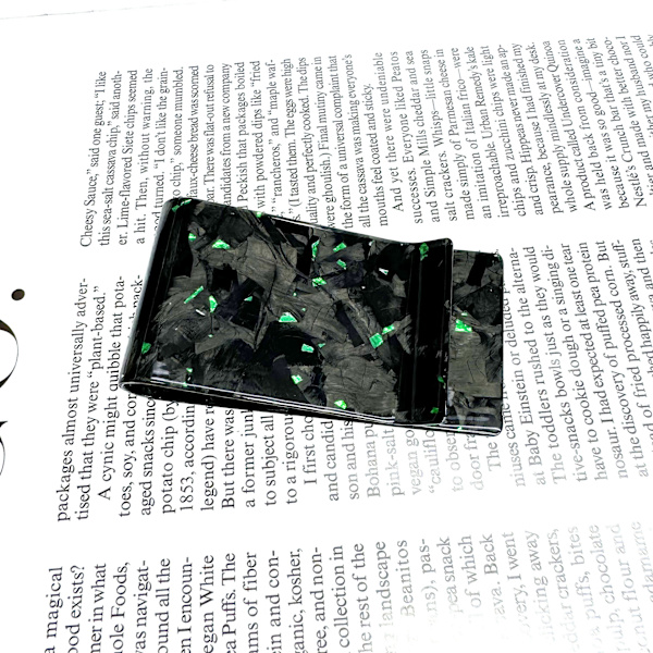 Kolfiber Liten Storlek Mynt Clip Banksedel Clip Multi-Purpose Carbon Fiber Clip Money Clip Banksedel Clip Kolfiber Mynt Klipp Bright Black 38MM