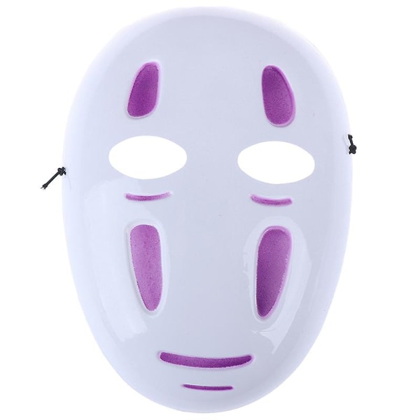 Spirited Away No-face Mask Ansiktslös Cosplay-hjälm Fancy Anime Halloween Party Purple