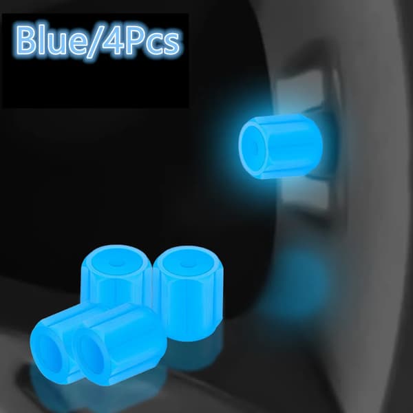 Lysende ventilhetter for bildekk, for bilens luftventiler