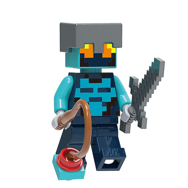8 st/ set Minecraft Minifigur Byggklossar Monterade figurer Leksaker för barn Pojkar Presenter