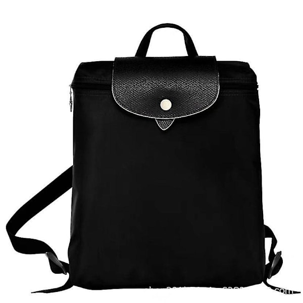 Ny Longchamp Le Pliage Nylon Dragkedja Ryggsäck Black