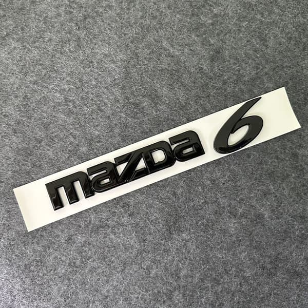 Sort Sølv ABS Bil Emblem Logo Badge Mærkat Dekal Til Mazda 6 Styling Tilbehør