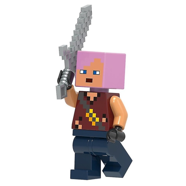 8 st/ set Minecraft Minifigur Byggklossar Monterade figurer Leksaker för barn Pojkar Presenter