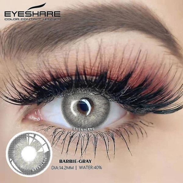2 st färgade kontaktlinser för ögon, skönhetssmink, färgade linser, årlig användning, ögonlins, Col LEMON-GREEN