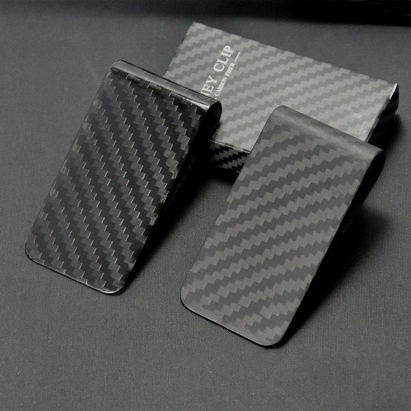 Kolfiber Liten Storlek Mynt Clip Banksedel Clip Multi-Purpose Carbon Fiber Clip Money Clip Banksedel Clip Kolfiber Mynt Klipp Forged Blue Foil 38MM