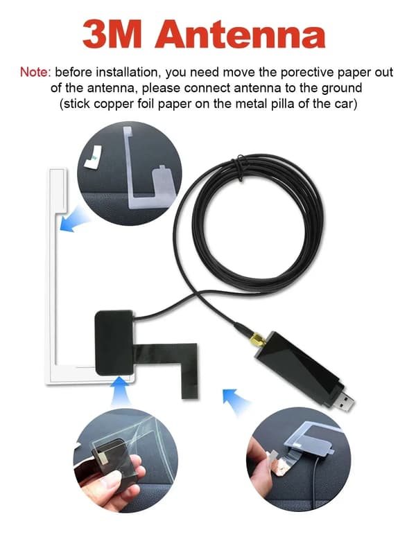 För Universal DAB+ Antenn med USB-adapter Android Bilradio GPS Stereo Receiver Spelare