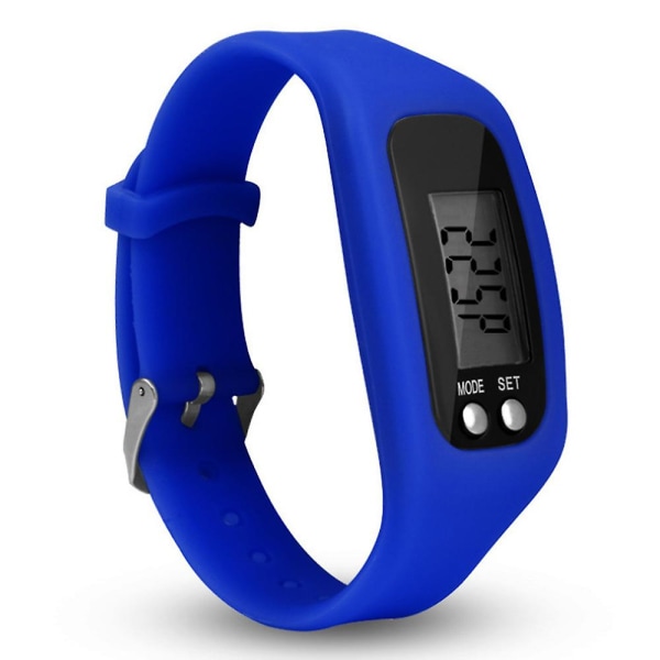 Watch med LCD-skärm Stegräknare Walking Fitness Tracker Smart Watch Dark Blue