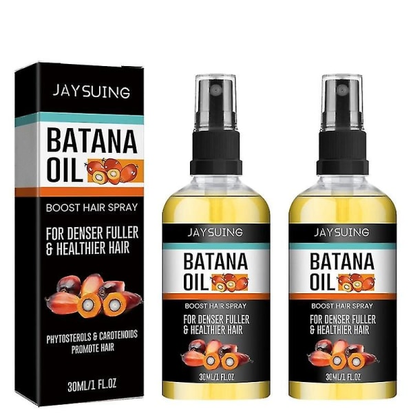 100 % Batanaolja hårväxt afrikansk snabb hårväxt batana hårmask Anti håravfall bryta håråterväxt behandling 2pcs
