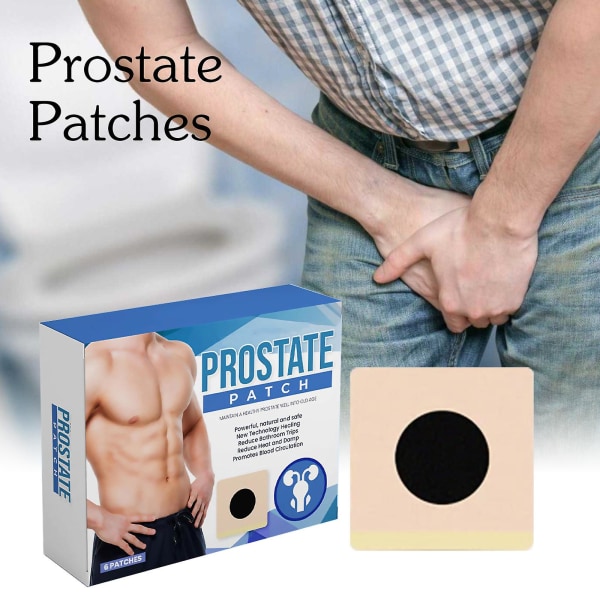 Ört-prostataplåster, 6 st prostataplåster, prostata-navelplåster, andningsbar obehagslindring Främja navel urinering för män 12pcs