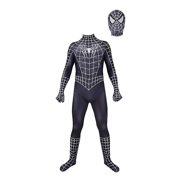 Halloween herr svart Remy Spiderman Cosplay kostym Venom Symbiote Remy dräkt Zentai Bodysuit Vuxen Hood Detachable XL