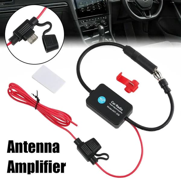 Universal Bil FM-antenn Signal Förstärkare 12V