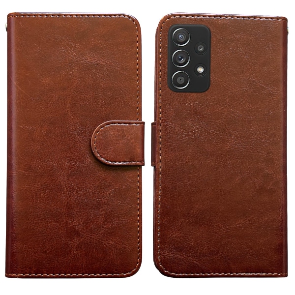 Samsung Galaxy A52/a52 5g - Läderfodral / Skydd Brown