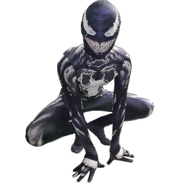 Barn Pojkar Venom Spider-man Cosplay Kostym Fest Overall Fancy Dress 4-18 År 110 TAO 9-10 Years