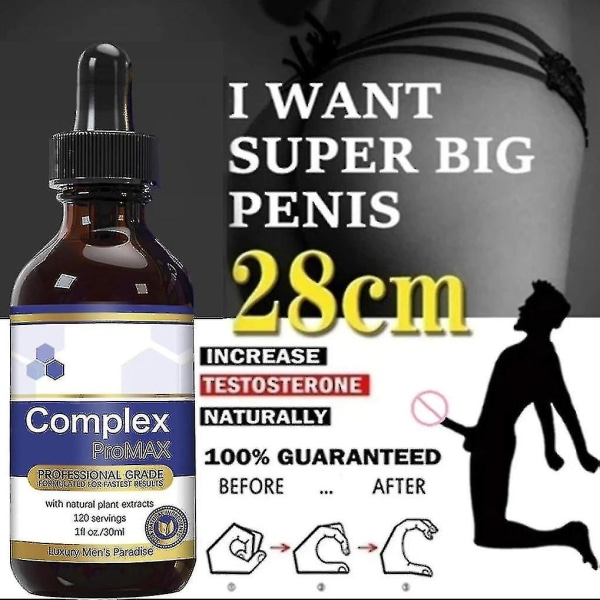 Complex Pro Max Drops för män, Men's Paradise Potent Drops MAX, Secret Drop for Men, Secret Happy Drop for Men, Big Man Drop 3pcs