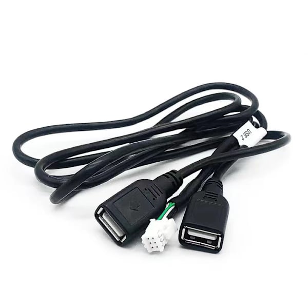 Bil Multimedia Afspiller Ledningsnet Stik 6 Pin Dobbelt USB Interface Kabel Adapter til Android Radio Navigation
