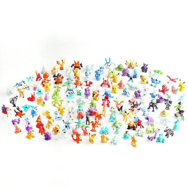 2 3cm 24 144 st figurer leksak set mini små samla docka parti tomte husdjur fickmonster anime action staty barn present| | 72 PCS