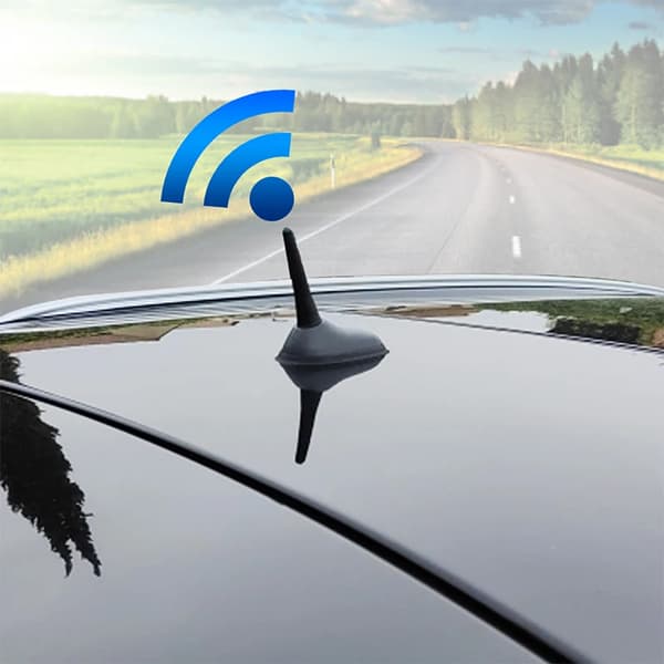 Sort FM AM DAB Solid Bilradio Takmontering 6,5cm Lengde Universal Auto med Skruer Bilantenne Mini Kortbiltilbehør