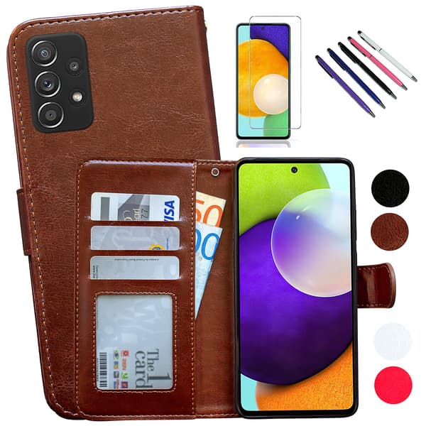 Samsung Galaxy A52/a52 5g - Läderfodral / Skydd Pink