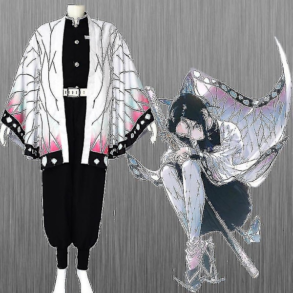 Barn Anime Demon Slayer Cosplay Kostym Set Vuxen Tanjirou Nezuko Dräkt Kochou Shinobu 120